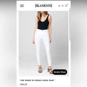 Blank NYC mid-rise white skinny jeans